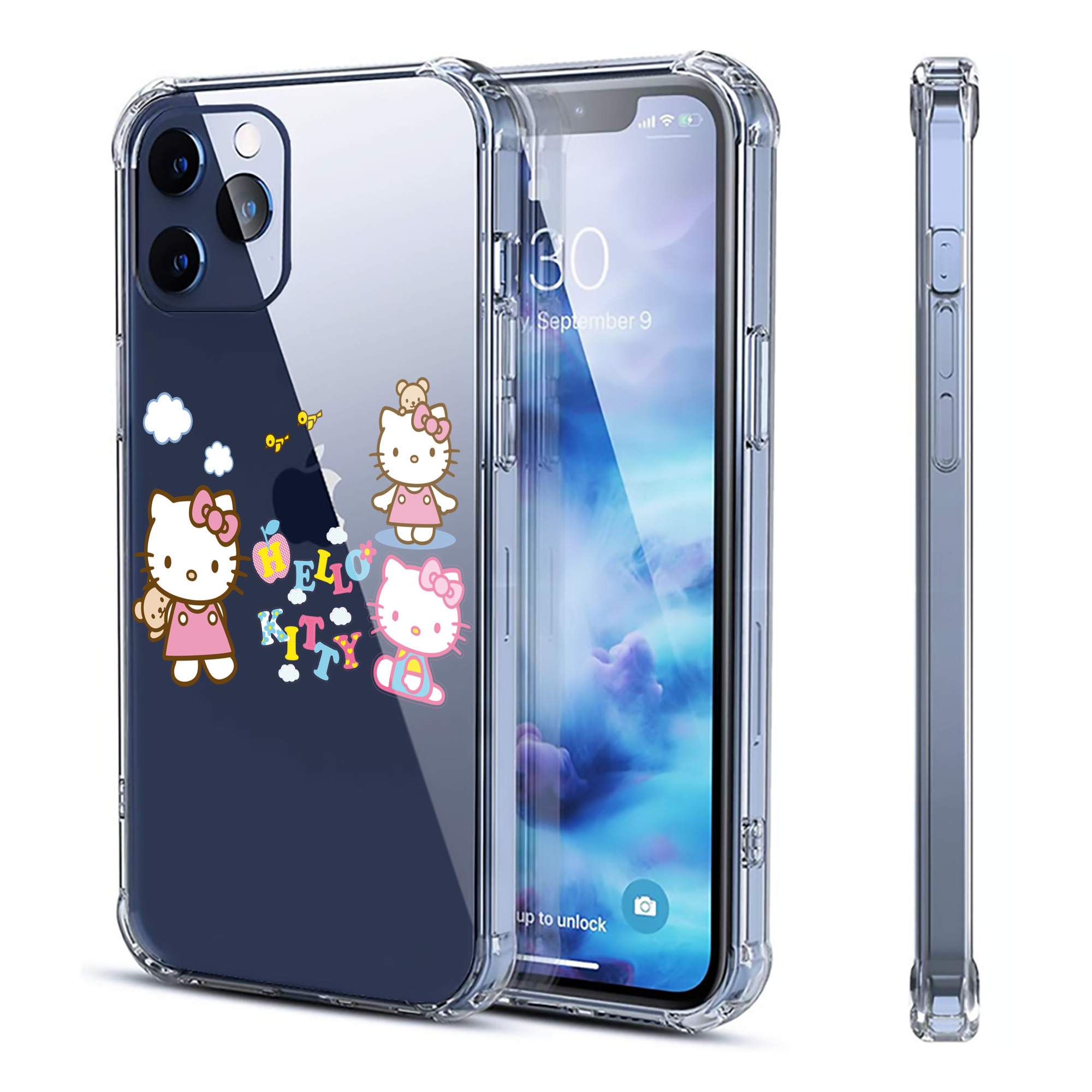 （画像用） Hello Kitty ハローキティ 【iPhone 12シリーズ対応】透明スマホケース（クリアソフトケース）